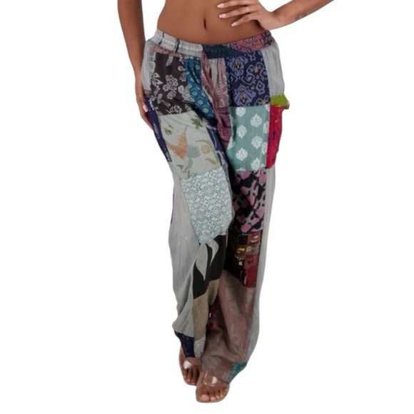 Advance Apparels Pants - Boho Patchwork Pants Rayon made in India - Various Colors